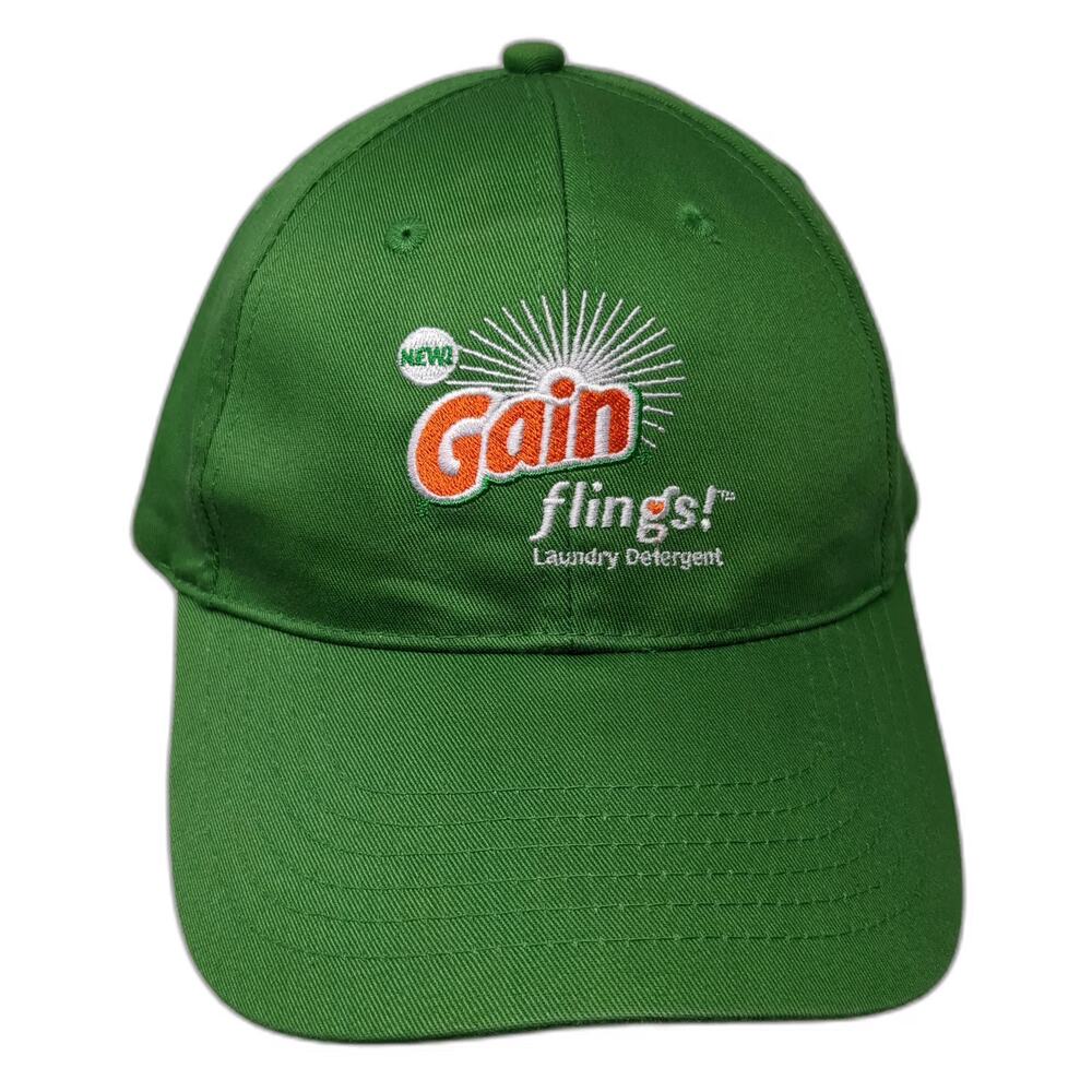 Gain Flings Laundry Detergent Hat Baseball Cap Green One Size P&G Promo Logo